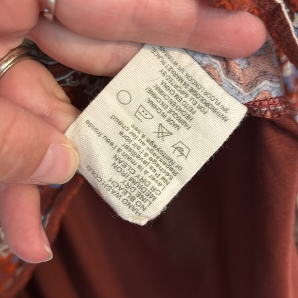 Anthropologie Tiny Rust Boho Design Tunic Top - Picture 3 of 4
